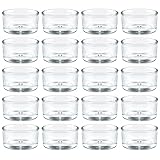 UPlama 36 Pack Clear Glass Tealight Candle Holders, 1.8 Inch Wide x 1 Inch High, for 1.5' Tealights, Bulk for Wedding Centerpieces, Party, Dinner, Home Decor