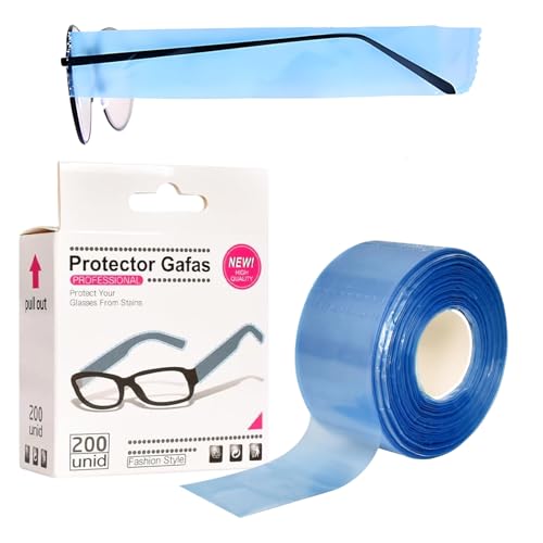 200 Stück Brillenbügelschutz,Einweg Brillenschutz,Chemikalienbeständiges Brille Beine Abdeckung,Brille Bein ärmel Brillenbügelschoner,Für Friseur,Haarfärbung,Schutz,Zuhause,Zubehör (Blau)