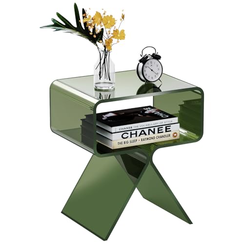 solaround Acryl Nachttisch Beistelltisch, Modernes Design Clear...