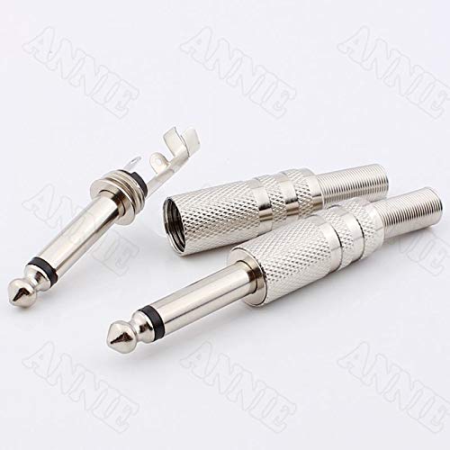 Gimax 100pcs/lot Single Track 6.5 Audio Plug Microphone Connectors KTV Consumable 6.35 Socket Big Two Core