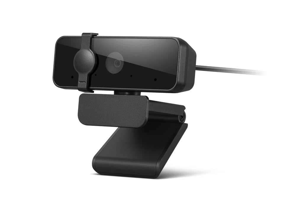 Lenovo 310 FHD Webcam, 1080p, FHD Resolution @30 FPS, Plug-and Play USB Connectivity, 1.8M Cable, 2 Integrated Microphones, External Privacy Shutter, Black - Image 3