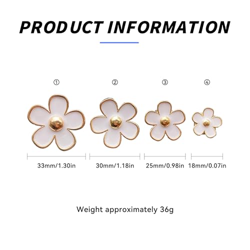 Image of 4PCS Car Daisy Flower Air Vent Clip, Cute Auto Outlet Air Conditioning Clip, Sweet Girly Vehicle Fresheners Gift for Women Girls, Car Interior Decor Universal Fit (White, Vanilla)