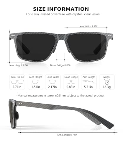 Image of ANYLUV Mens Sunglasses Polarized Upgraded Carbon Fiber Temple Sun Glasses Fashion Driving with UV Protection