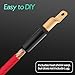 0 Gauge Wire 25FT, Copper Clad Aluminum, Primary Automotive Cable, 1/0 Car Amplifier Power & Ground Wire, Car Audio Speaker, RV Trailer, Amp, Red Translucent Jacket, CCA, with 10 Heat Shrink Tubing