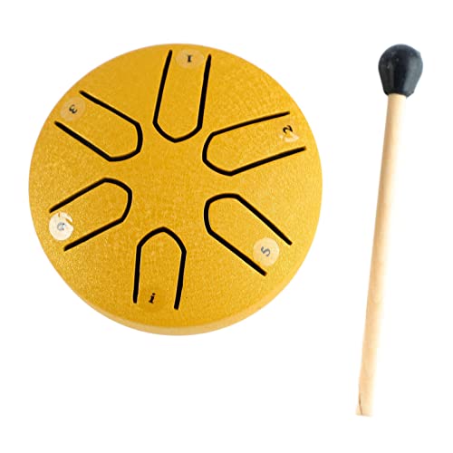 Steel Tongue Drum 6 Notas 3 Pulgadas Instrumento de Percusión miniatura 1