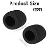 Microphone Cover, 2 Pcs Mic Cover for Microphones High Density Thickened Foam Microphone Windscreen Black Disposable Covers for Handheld-Mic, Condenser-Mic and All Ball Type Microphones #1
