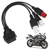 Xiciki Diagnostic Cable 3 4 6 Pin OBD2 Adapter for Yamaha, for Honda Motorcycle, OBD Fault Code Reader, OBD-II Engine System Diagnostic Tools, Motorbike Parts and Accessories