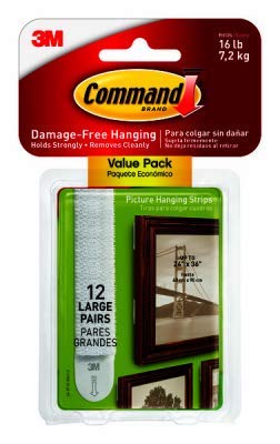Command 17206-12ES languettes adhésives grand format à accroche renforcée 48 paires
