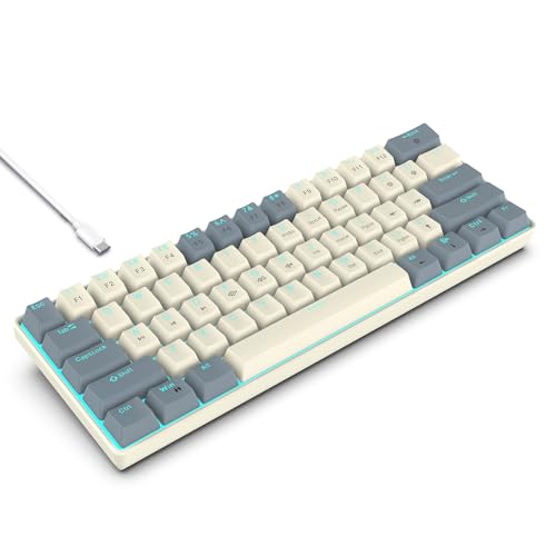 Teclado mecánico para juegos con 60 % USB con teclado multimedia y retroiluminado colorido