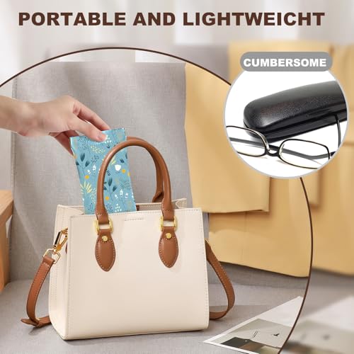 Image of Anikathy 2Pcs Sunglass Eyeglass Glasses Case Soft PU Leather with Cleaning Cloth Portable Glasses Pouch Bag for Men Women
