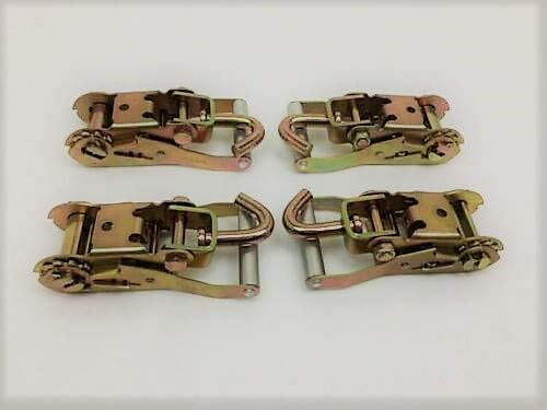 4 Pack of Texas 2'' Short Wide Ratchet Handles with Bolt on Swivel-J Hooks