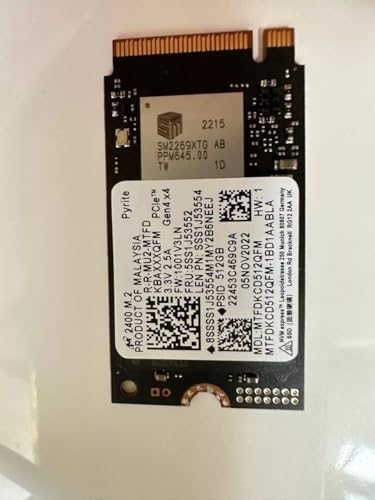 Image of Micron 512GB 2400 2242 M.2 NVMe SSD PCIE Gen4 x4 MTFDKCD512QFM Internal Solid State Drive