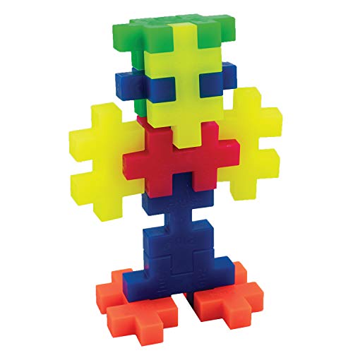 Image of PLUS PLUS Big 15 Piece Neon Mix - Large Building Blocks for Toddlers