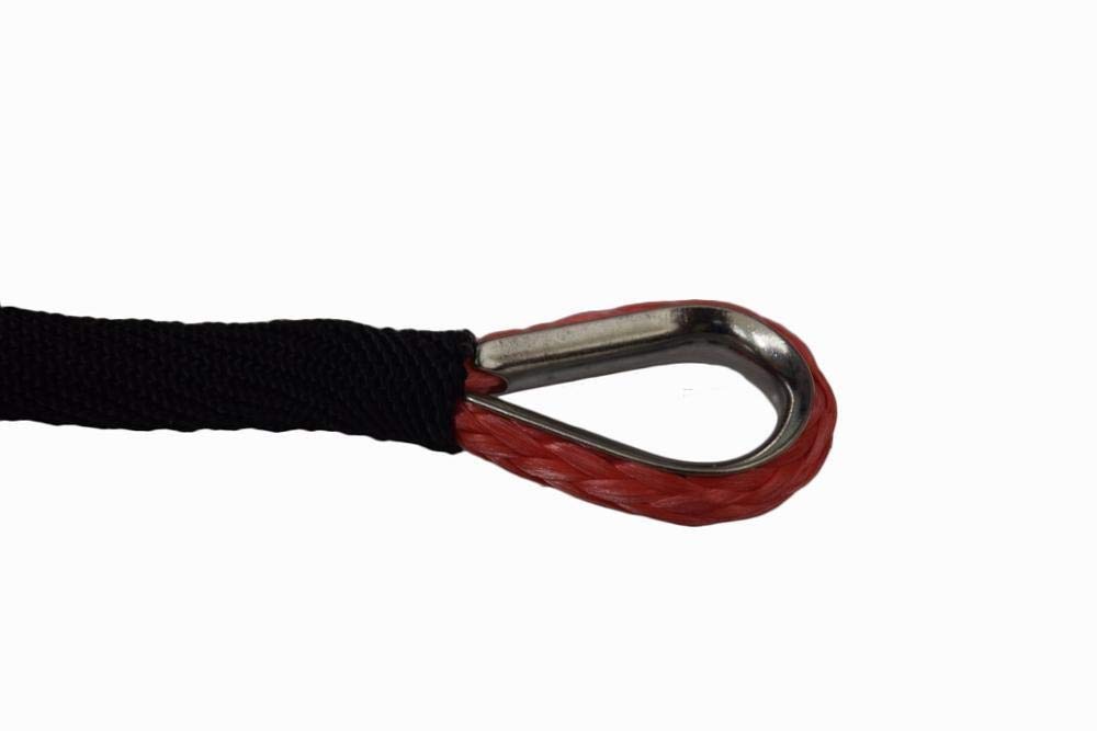 Części do przyczep, Red 6mm * 15m kabla wciągarki, syntetyczna linka Winch, linia wyciągarka ATV dla małych