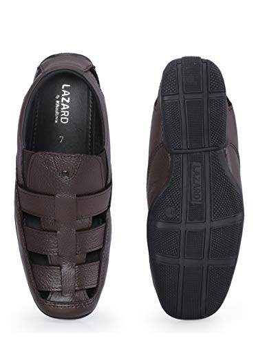 Image of Lazard Khadim's Men Brown Casual Slip-On Sandal - UK 7
