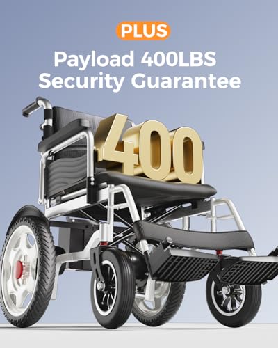 Image of Electric Wheelchairs for Adults, 25+ Miles Long Travel Range, Foldable Motorized Wheelchair, Portable All-TerrainMotorized Wheelchair for The Elderly