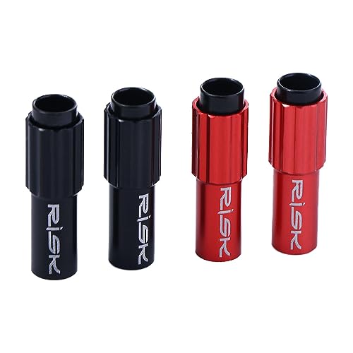 Pokinge 2pairs Bicycle Cable Adjuster, Bike Shifter Cable Adjustable Screws Shifter Regulator Accessories Shift Connector ?Line Parts for MTB Road Bikes(Black,red)