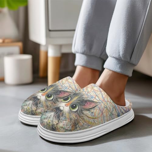 Cotton Slippers for Women Fuzzy Scuff Foam Indoor House Shoes Soft Comfortable Warm Home Slippers for Women2