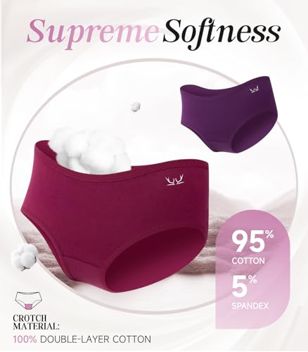 TANSTC Underwear Women Pack Low Rise Cotton Underwear Hipster Panties Soft Stretch Briefs Breathable Ladies Underwear - Image 6