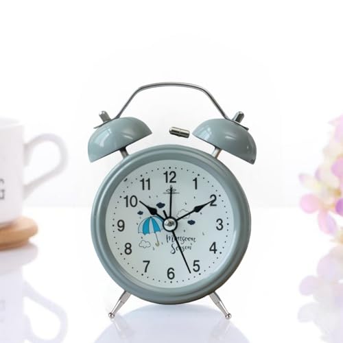 YYDS 大音量 振動 アナログ おしゃれ 絶対起きれる目覚まし時計 爆音 うるさい 爆音めざまし時計 絶対に起きる目覚まし 目覚ましどけい 絶対起きる 目さまし時計 起きられない人用 静音 子供 可愛い ベル音 連続秒針 バックライト付き 電池別売 文字盤 着信音 重く眠る方向け 寝室用及び装饰品 季節柄 グレー [2]