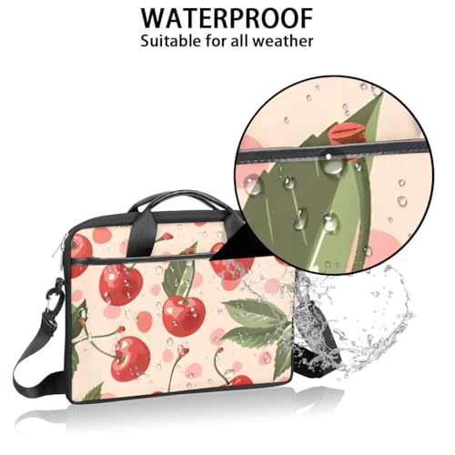 Shoulder Bag for Laptop Sweet Cherries 14/15 Inch Laptop Sleeve Waterproof Computer Bag for Notebook & Tablet Shockproof Laptop Case for Work Travel3