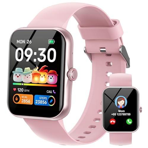 Smartwatch Kinder Fitness Tracker, 1,83' HD Kinder Smartwatch für Mädchen Jungen Teens mit Schrittzähler IP68 Wasserdicht 120 Sportmodi Schlafmonitor Wecker, Fitness Tracker Uhr für 5-16 Jahren Rosa