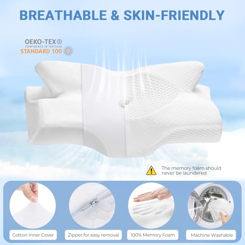 Elviros FOAM PILLOW Contour Pillows For Neck And Shoulder Pain thumb #4