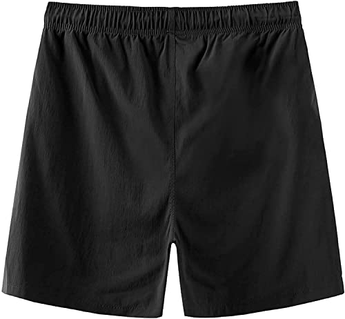 Hodosports Mens No Liner Swim Trunks Quick-Dry With Zipper Pockets Black #TOP4