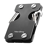 NEW-BRING | Multifunction Metal Key Holder and Minimalist Credit Card Money Clip Wallet for Men - RFID Blocking Card Holder (black)