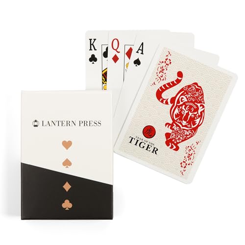Baraja de Poker Silhouette Año del Tigre Lantern Press
