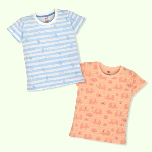 Image of LuvLap Baby Boys & Girls 100% Cotton Night Suit, Pack of 2