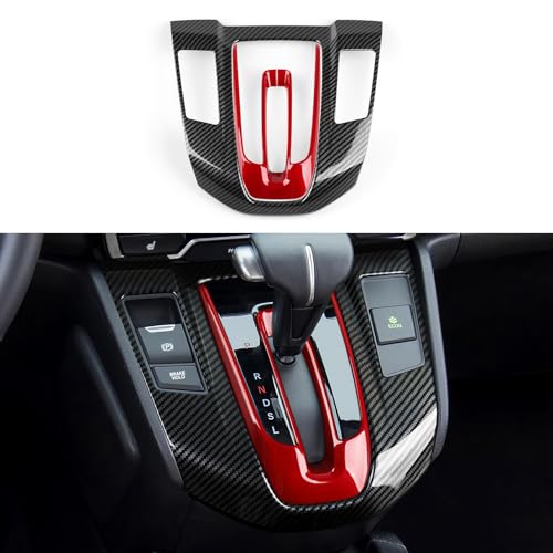 Image of Gas 2PCS Gear Shift Panel Decals for Honda CRV 2017 2018 2019 2020 2021 2022 Accessories CR-V ABS Carbon Fiber Stickers