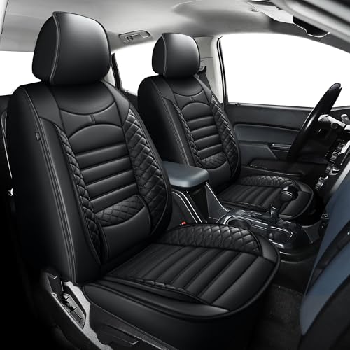 AOMSAZTO Seat Covers Fit for 2015-2024 2025 2026 Chevrolet Chevy Colorado/GMC Canyon Crew Cab Z71 LT ZR2 Custom Leather Truck Seat Covers Full Set(Black 5 Seats)