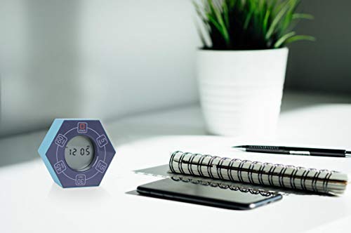 Home & Office Timer With Clock, 5,15, 30, 45, 60 Minute Preset Countdown Timer, Easy-To-Use Time Management Tool (Cyan) #TOP4