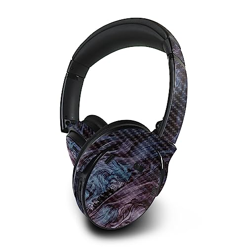 Image of MightySkins Carbon Fiber Skin Compatible with Bose QuietComfort 45 Headphones Angry Ripple | Protective, Durable Textured Carbon Fiber Finish | Easy to Apply | Made in The USA