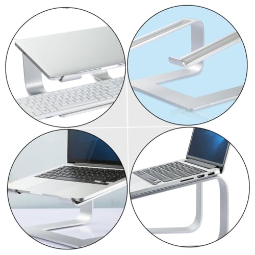 Base para portátil de aluminio OSALADI ajustable plateada miniatura 3