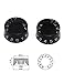 Metallor Electric Guitar Top Hat Knobs Speed Volume Tone Control Knobs Compatible with Les Paul LP Style Electric Guitar Parts Replacement Set of 4Pcs Black.
