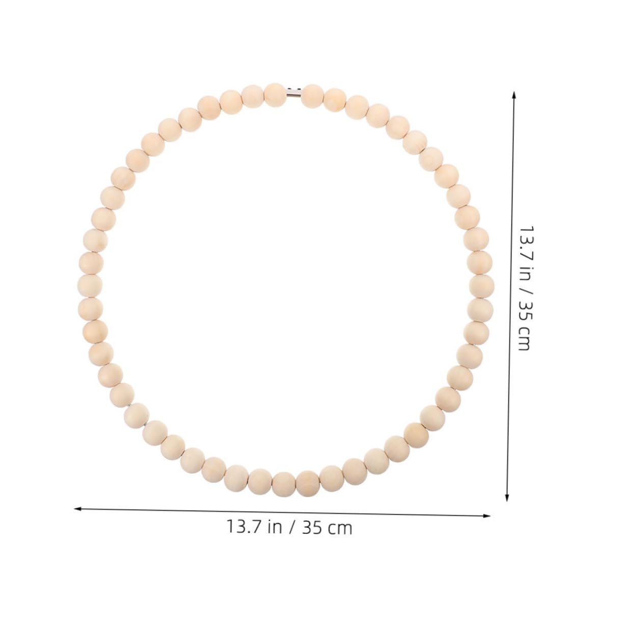 Toyvian 2Pcs Wooden Bead Wreath Bases for DIY Crafts Versatile Hanging Decor for Bedroom and Wall Hangings Ring for Home and Holiday Decorations