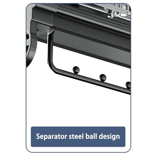 Garde-robe en aluminium noire extensible avec double piste rétractable