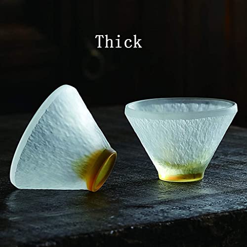 Whiskey Champagne Glasses Water Tumblers Glasses Mini Colored Crystal Cup, Tea Cup, Matte Texture, Whiskey Cup, Wine Glass, Water/Beverage Glass, 1.3 Oz Drinking Glasses Wine Glass ( Color : Yellow ) #TOP4