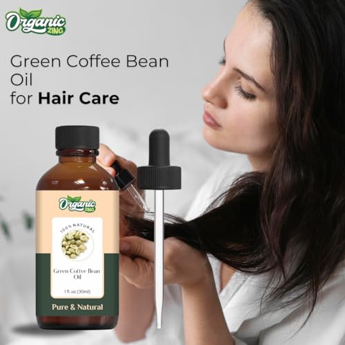 Image of Organic Zing Green Coffee Bean Oil 30 ml (1.01 fl oz) - Lightweight Botanical Oil for Skincare, Serums & DIY Formulations