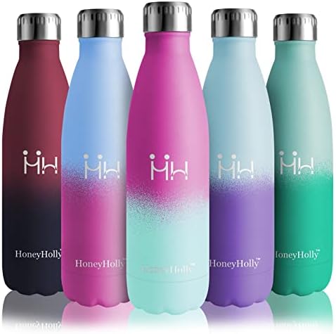 HoneyHolly Stainless Steel Water Bottle, 750ML BPA Free Double Walled Vacuum, Insulated water bottle, 12 Hours Hot / 24 Hours Cold, Flask Water Bottle for Sports Reusable Leakproof, Metal Water Bottle