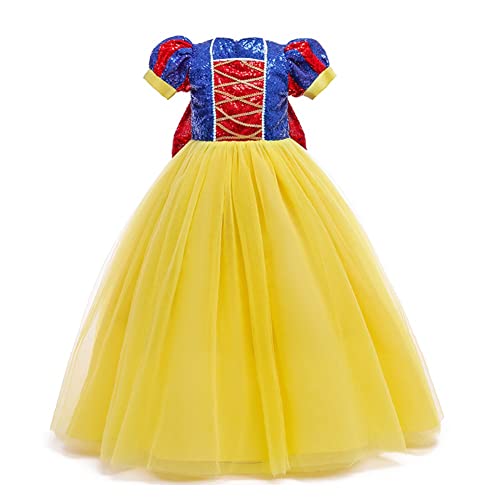 CinheyU Meninas fato de carnaval disfarce de branca de neve princesa aniversário casamento festa Natal cerimónia Halloween cosplay vestidos de Snow White 2-3 anos