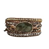 ZOSOJONA Women Wrap Bracelets Boho Natural Stone Jasper Turquoises Strand Bracelet Jewelry Collection