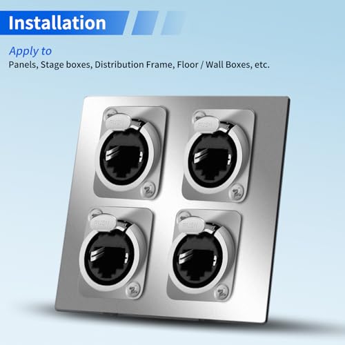 Conector RJ45 D-NE8FDP Panel Ethercon 6 Pcs miniatura 4