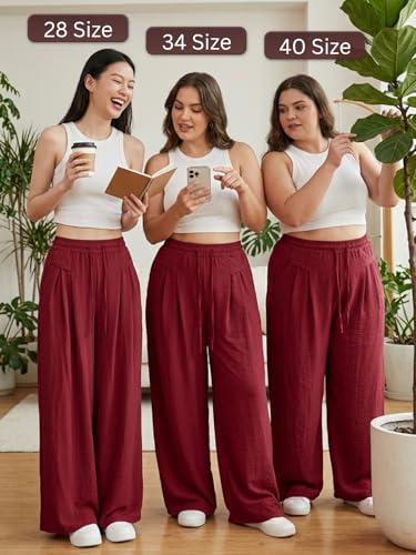 Image of GRECIILOOKS High Waist Polycotton Trousers for Women - Flared Parachute Pants with Side Pockets | Casual Travel Cargo Pants (Available in Plus Size and Value Pack)