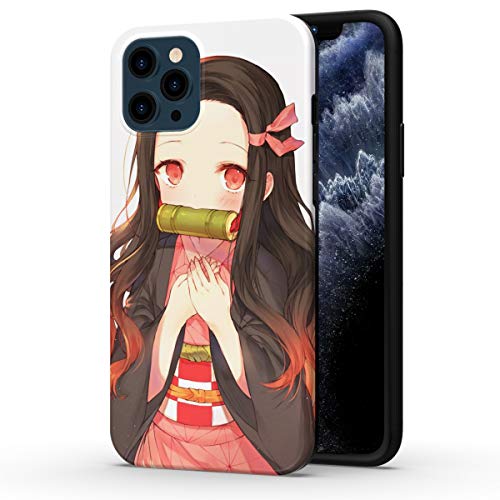 THE DREAMY LIFT iphone 12、iphone12 Pro ケース カバー アニメ 漫画 デザイン6個 鬼滅の刃 スマホ アイフォンケース ストラップ おしゃれ IMDTPU かわいい かっこいい フィギュア ソフト 耐衝撃 レンズ保護 脱着簡単 指紋防止 スリム 軽量 傷防止… (iphone12、iphone12 Pro, 禰豆子 2)