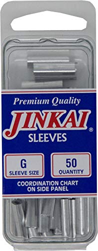 Jinkai Fluorocarbon/Monofiliment Leader Crimping Sleeves 50 Pack Mono Fluoro Leader Crimp Sleeve (G)
