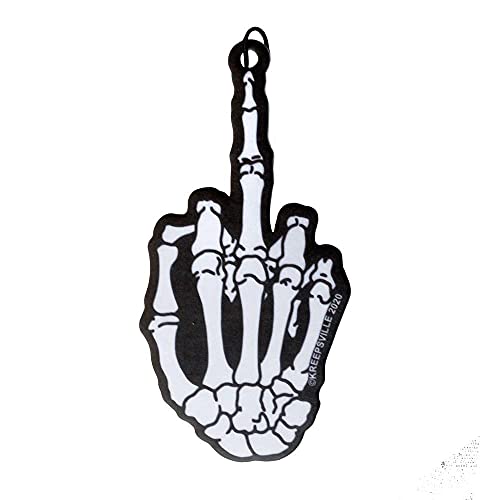 Image of kreepsville 666 Hanging Car Air Freshener Spooky Scent (Middle Finger)