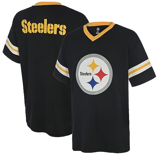 Outerstuff NFL Kids Youth 4-20 Official Game Day Team Jersey (Numeric Regular Pittsburgh Steelers - Black)